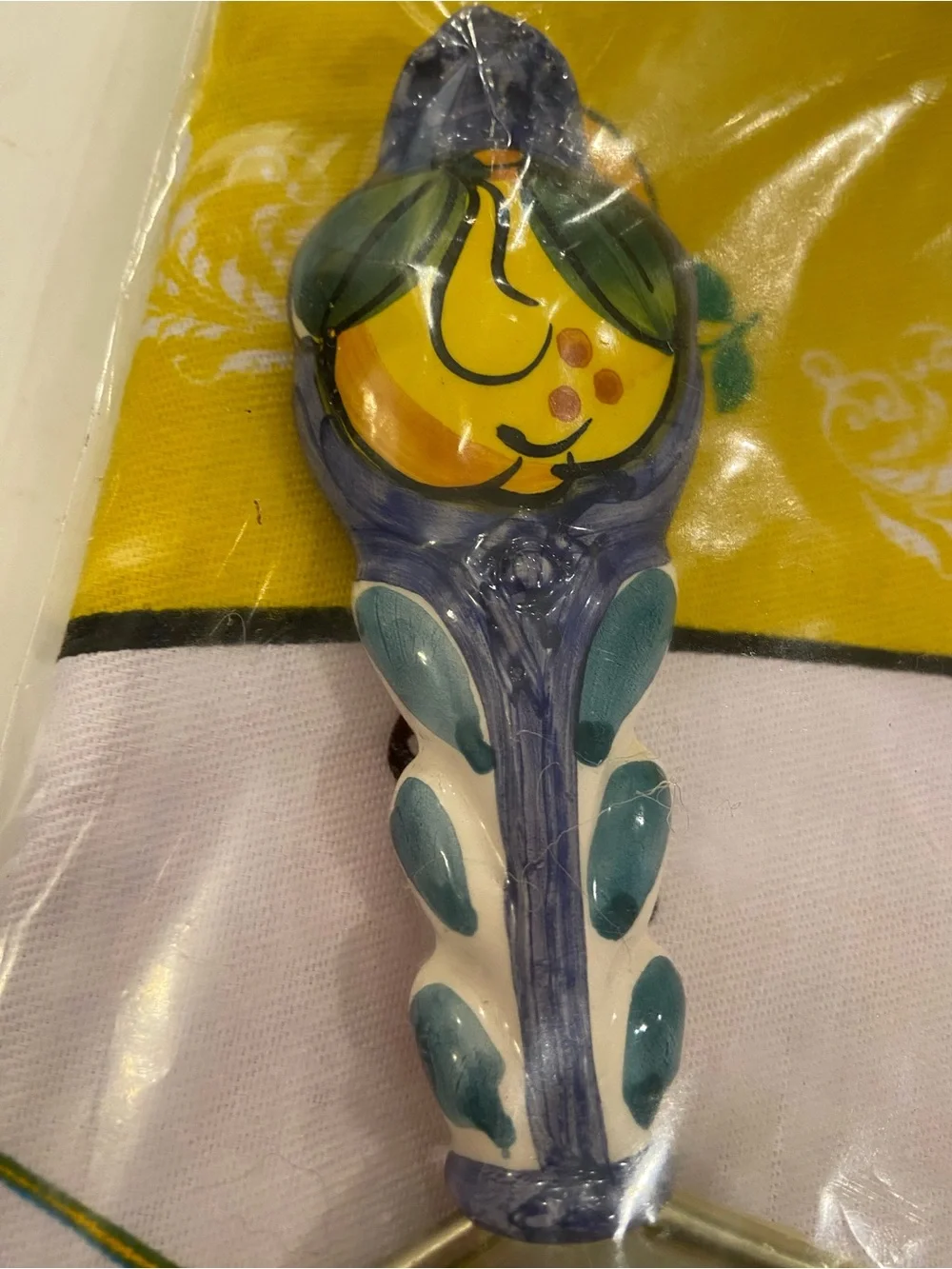 Piccadilly Italian Made Lemon Grater Ceramic Hand Painted Lemon Handle NEW
